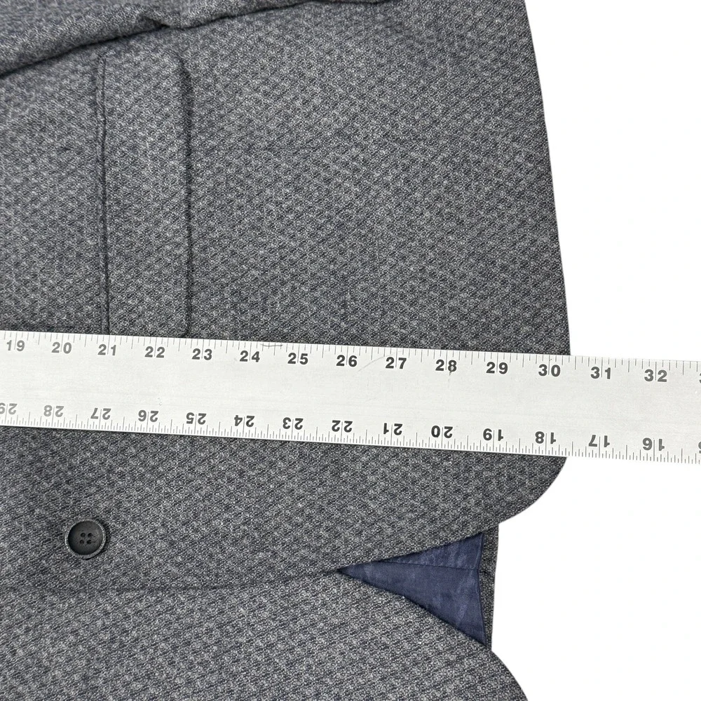 Cricket & Co Gray Wool Blend Textured Blazer Jacket Mens 56 46 US Lord